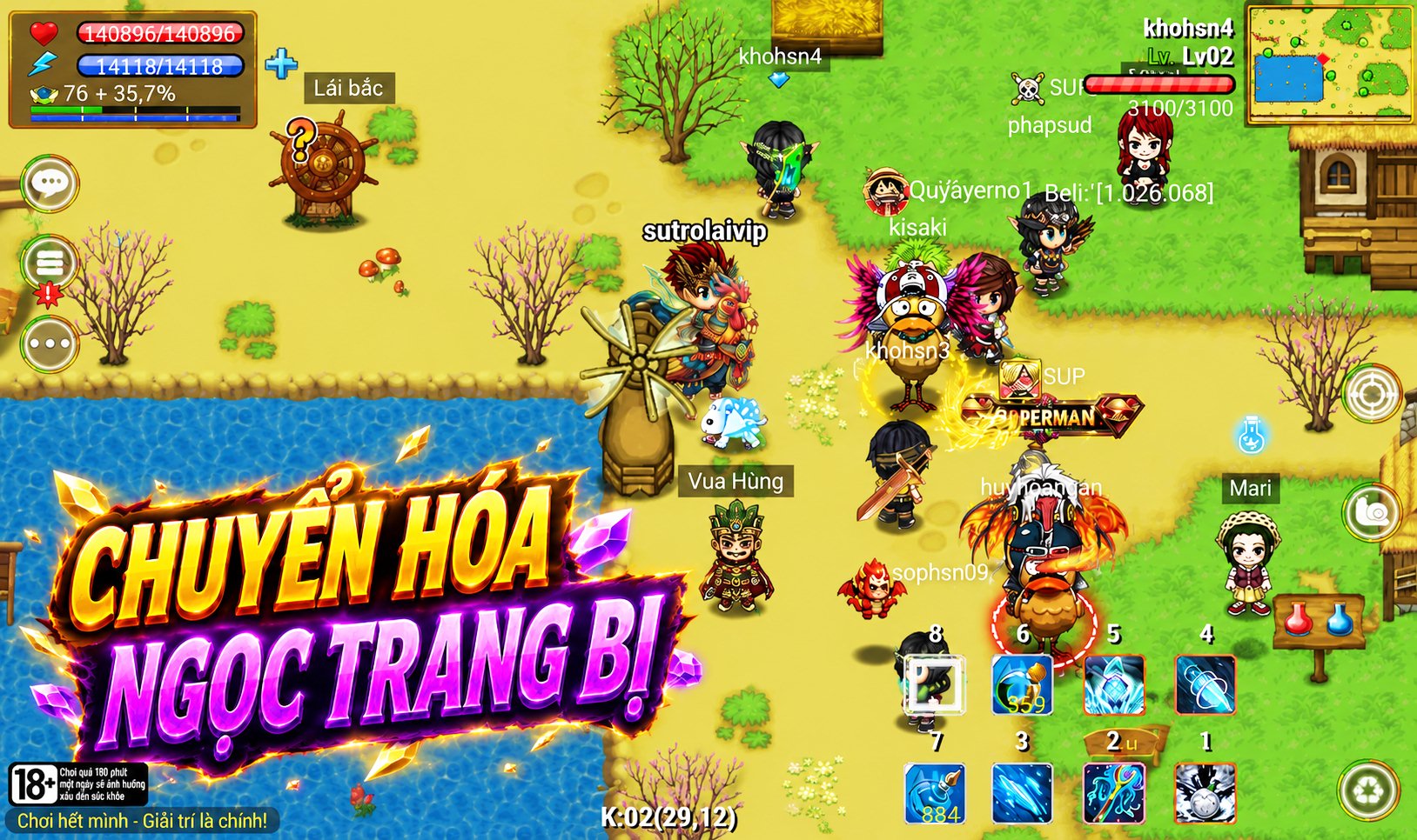 Chức năng chuyển hóa ngọc trang bị