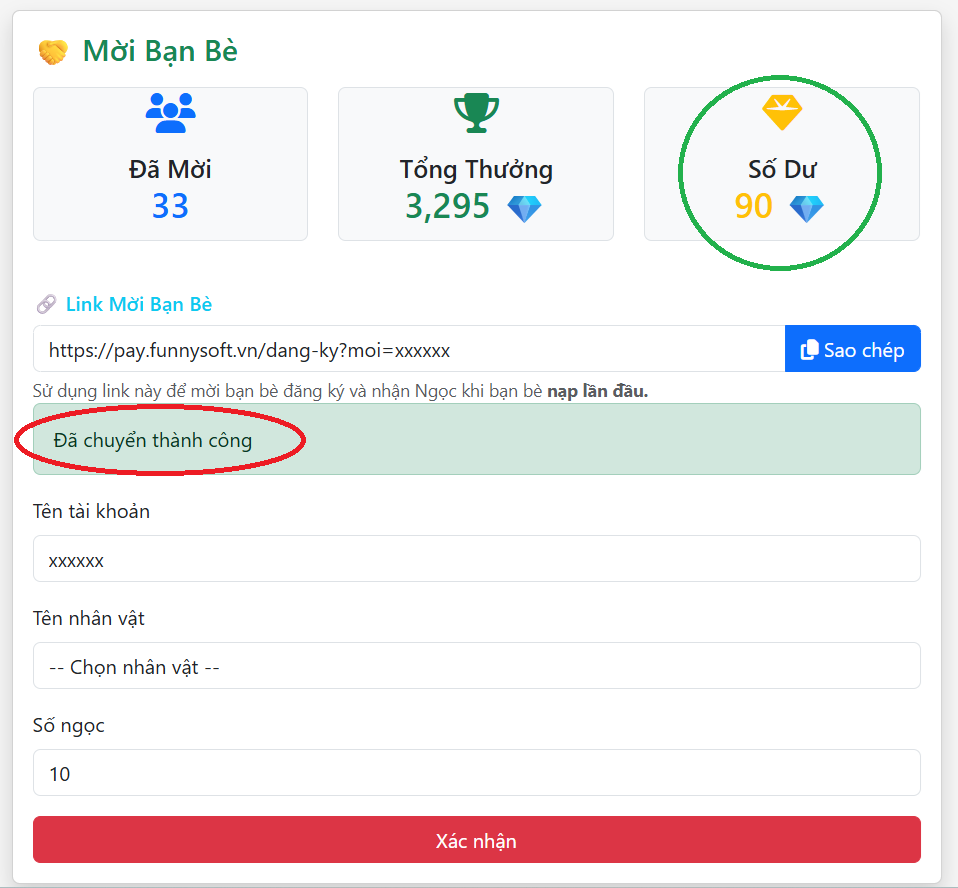 Hướng dẫn rủ bạn chơi game nhận ngọc không giới hạn
