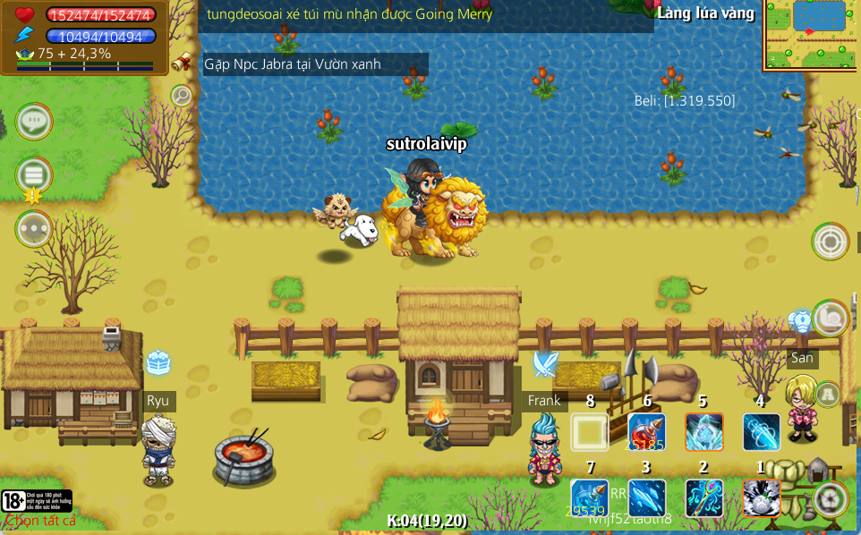 Linh thú game Làng Hải Tặc