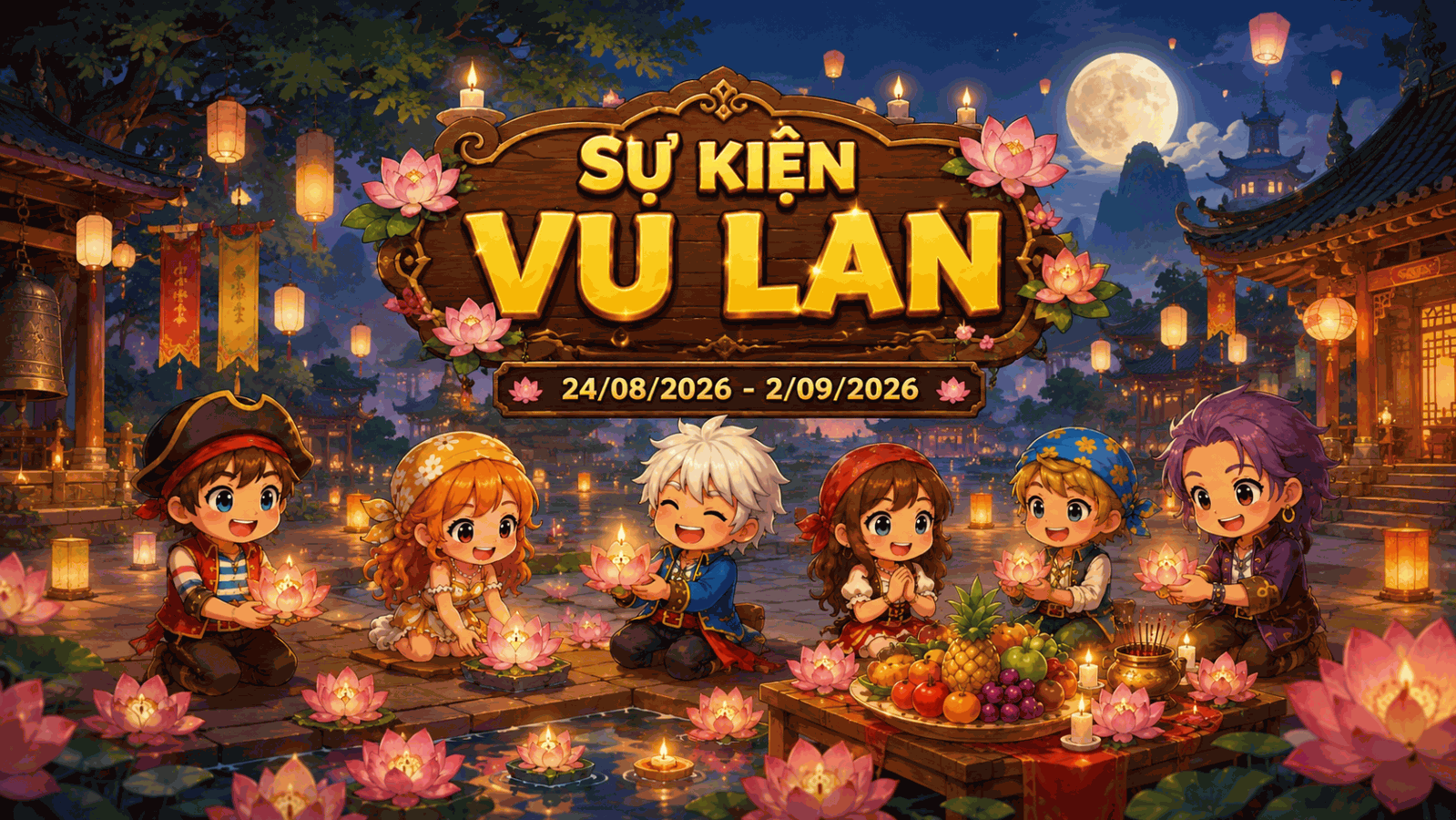 Thông báo nội dung sự kiện vu lan 2026 - Làng Hải Tặc